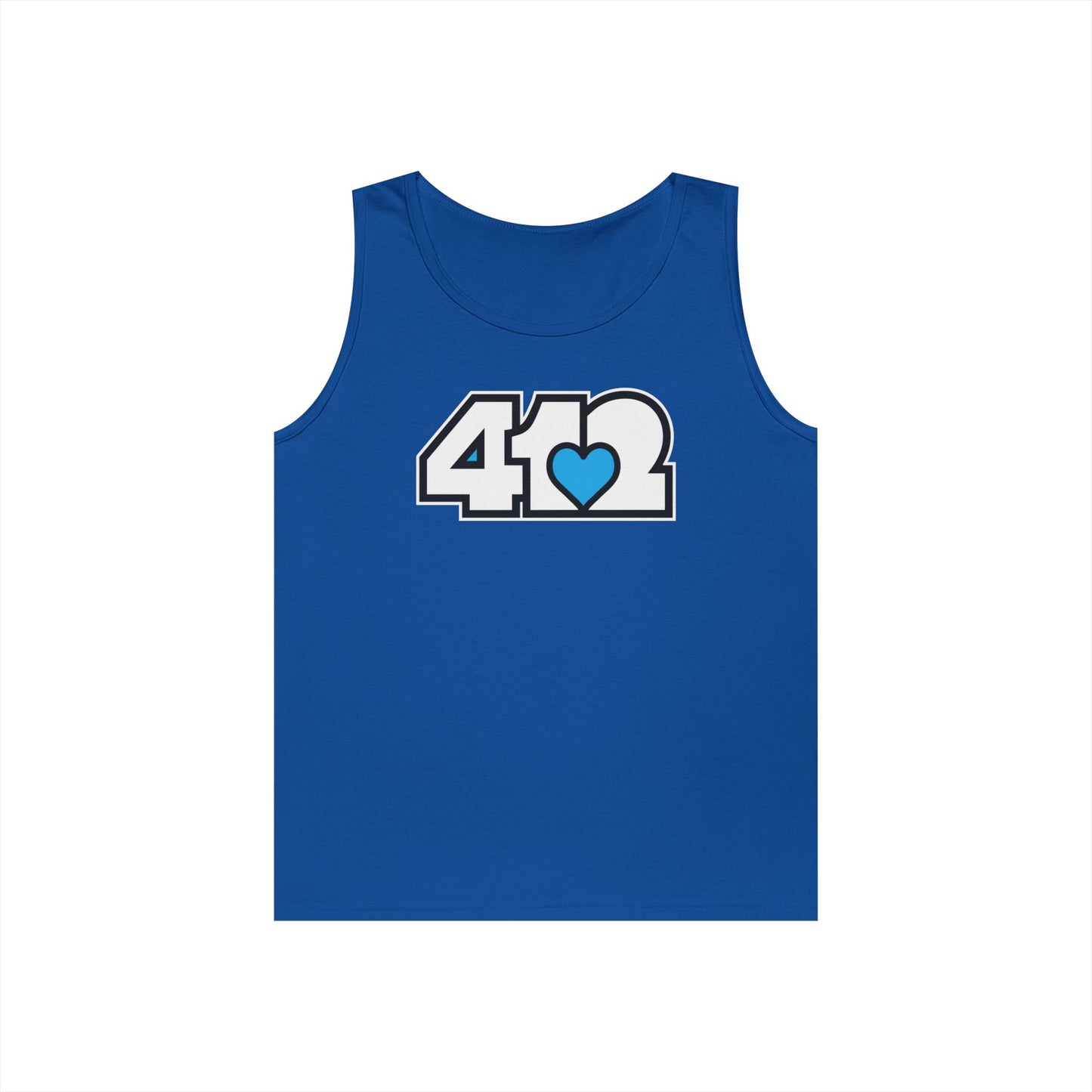 Blue Heart Cotton Tank Top