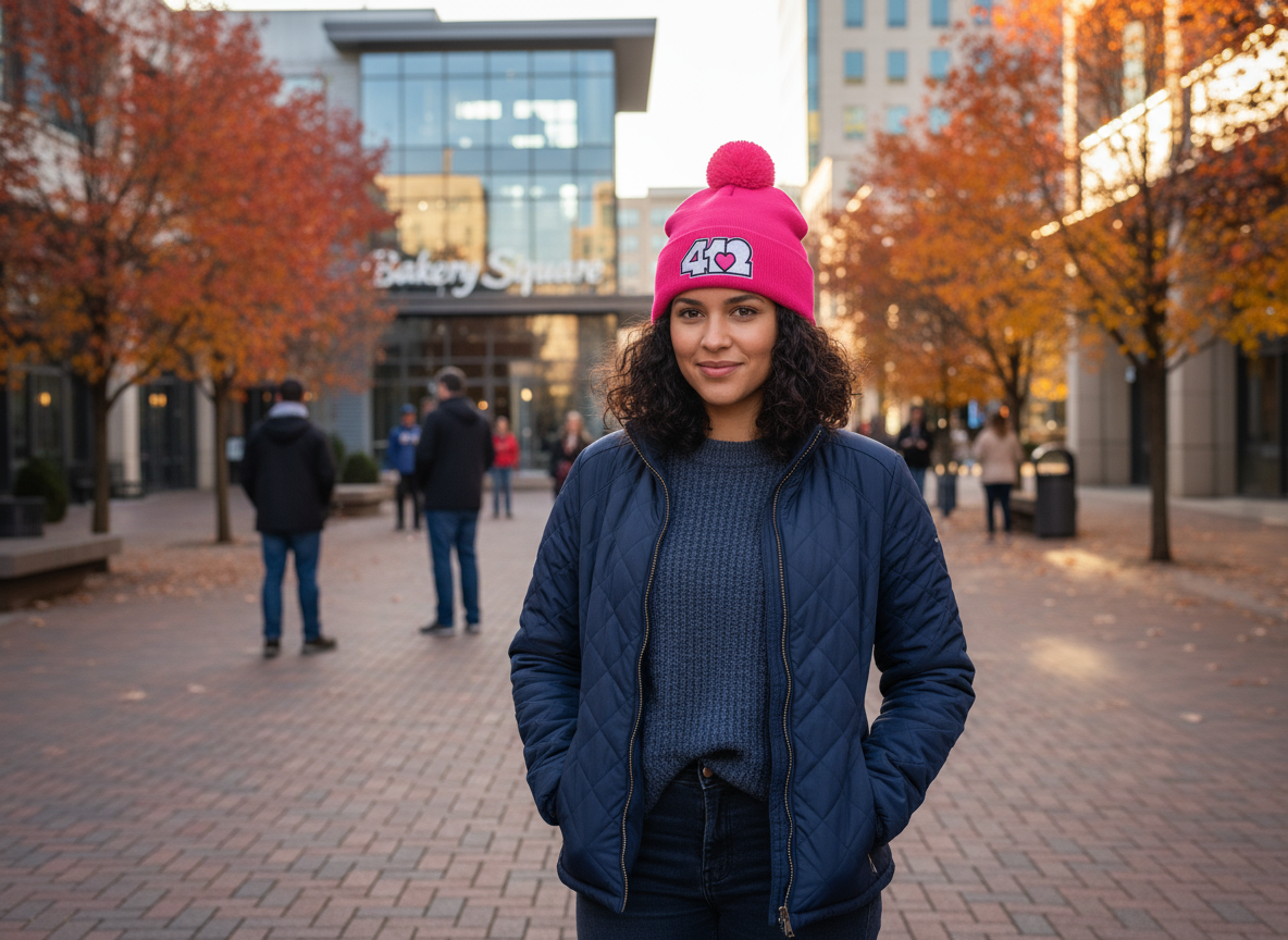 412 Tossle Cap | Embroidered White and Pink Logo