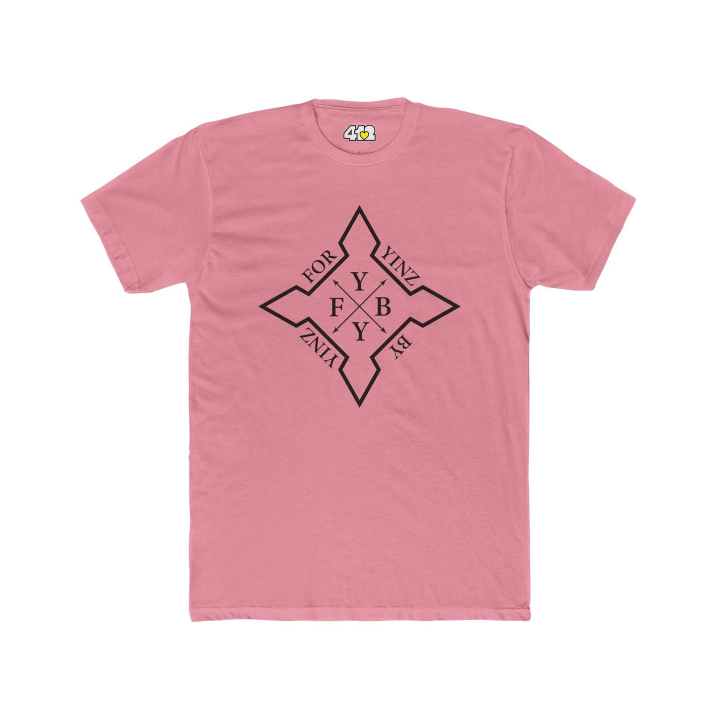 For YINZ By YINZ T-Shirt | Black Logo. Apparel Color: Solid Light Pink. Tailored fit T-Shirt with breathable cotton fabric, and classic neckline.