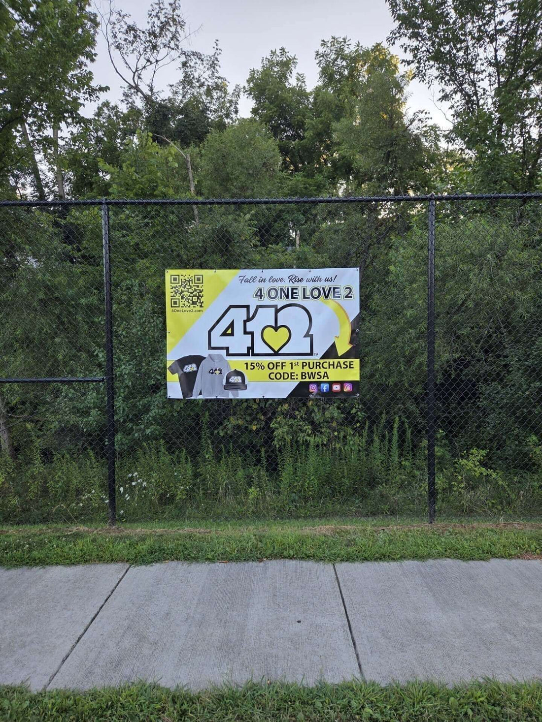 A Banner of Belonging: 4OneLove2 advertisement at Colewood Park with discount details.
