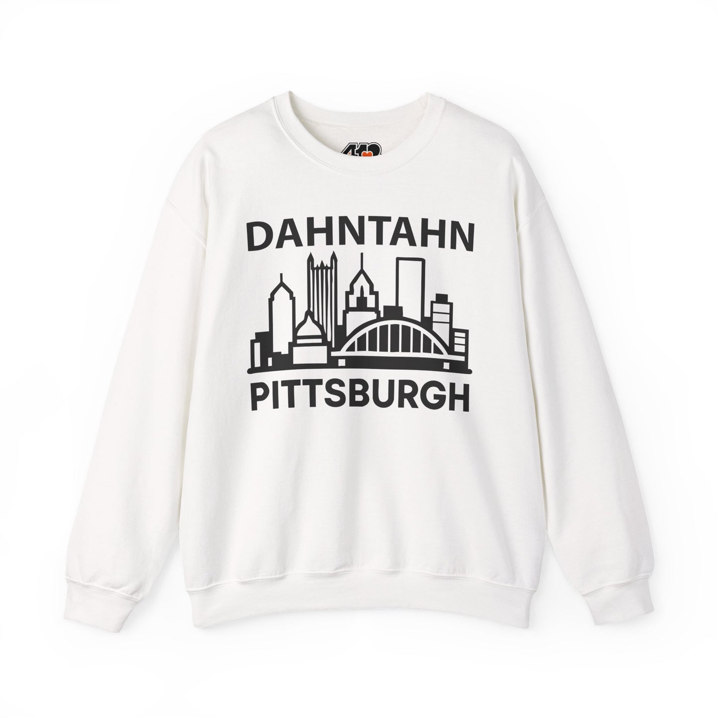 Dahntahn Pittsburgh Adult Sweatshirt  -  Black Logo