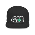 Pittsburgh 412 Black & Green Embroidered Flat Bill Snapback Hat