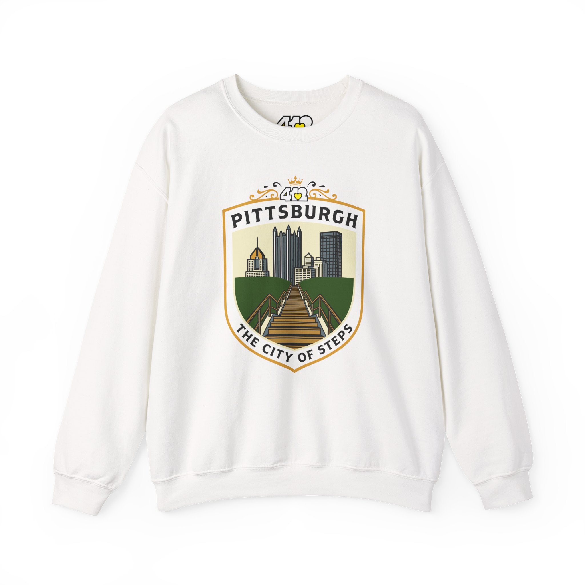 City of Steps Crewneck – ash – Sweatshirt – 4OneLove2
