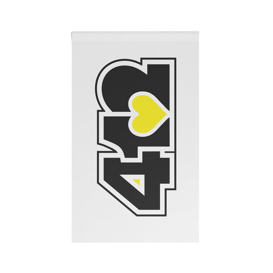412 House Banner – Yellow Heart, Black Logo