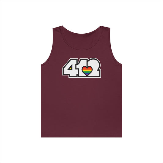 Rainbow Heart Cotton Tank Top