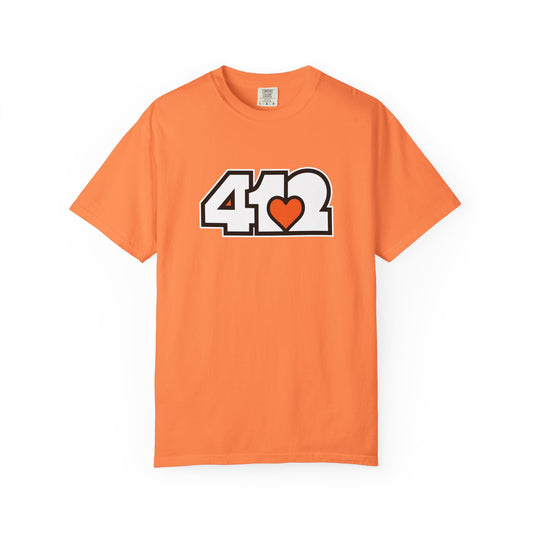 Orange Heart Adult T-Shirt