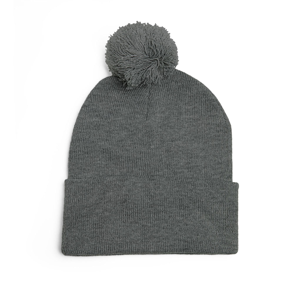 Pittsburgh 412 White Green Heart Embroidered Pom Beanie