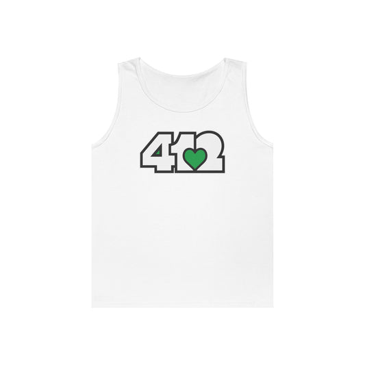 Green Heart Cotton Tank Top