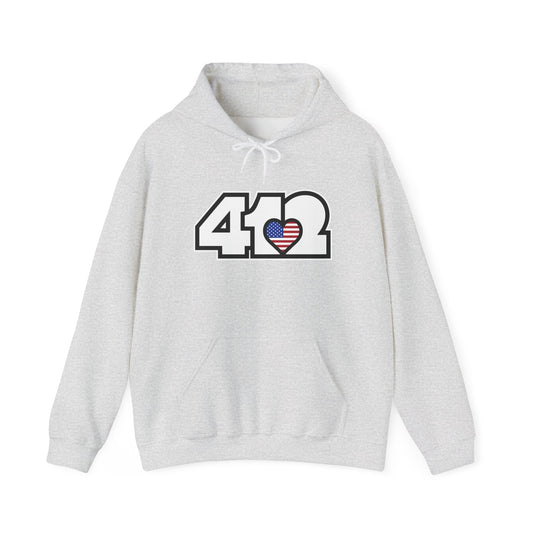 412 Stars & Stripes Class Fit Adult Hoodie - White Logo