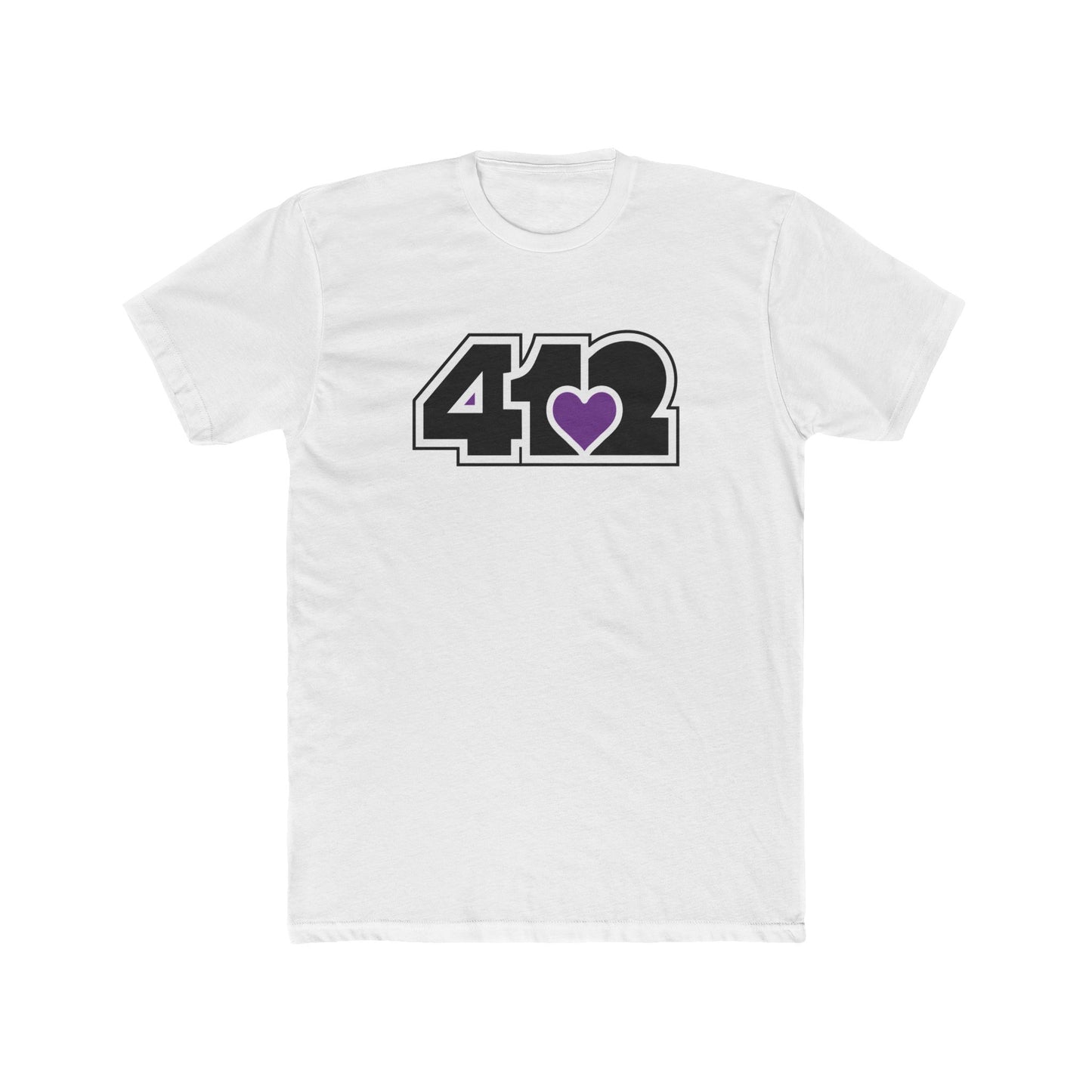 412 Contoured Fit Tee - Purple Heart, Black Logo