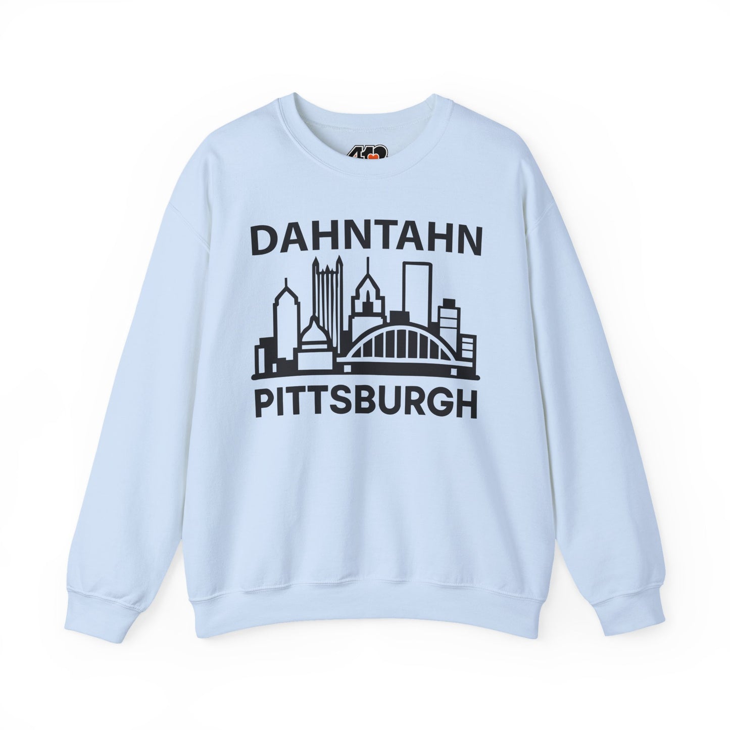 Dahntahn Pittsburgh Adult Sweatshirt  -  Black Logo