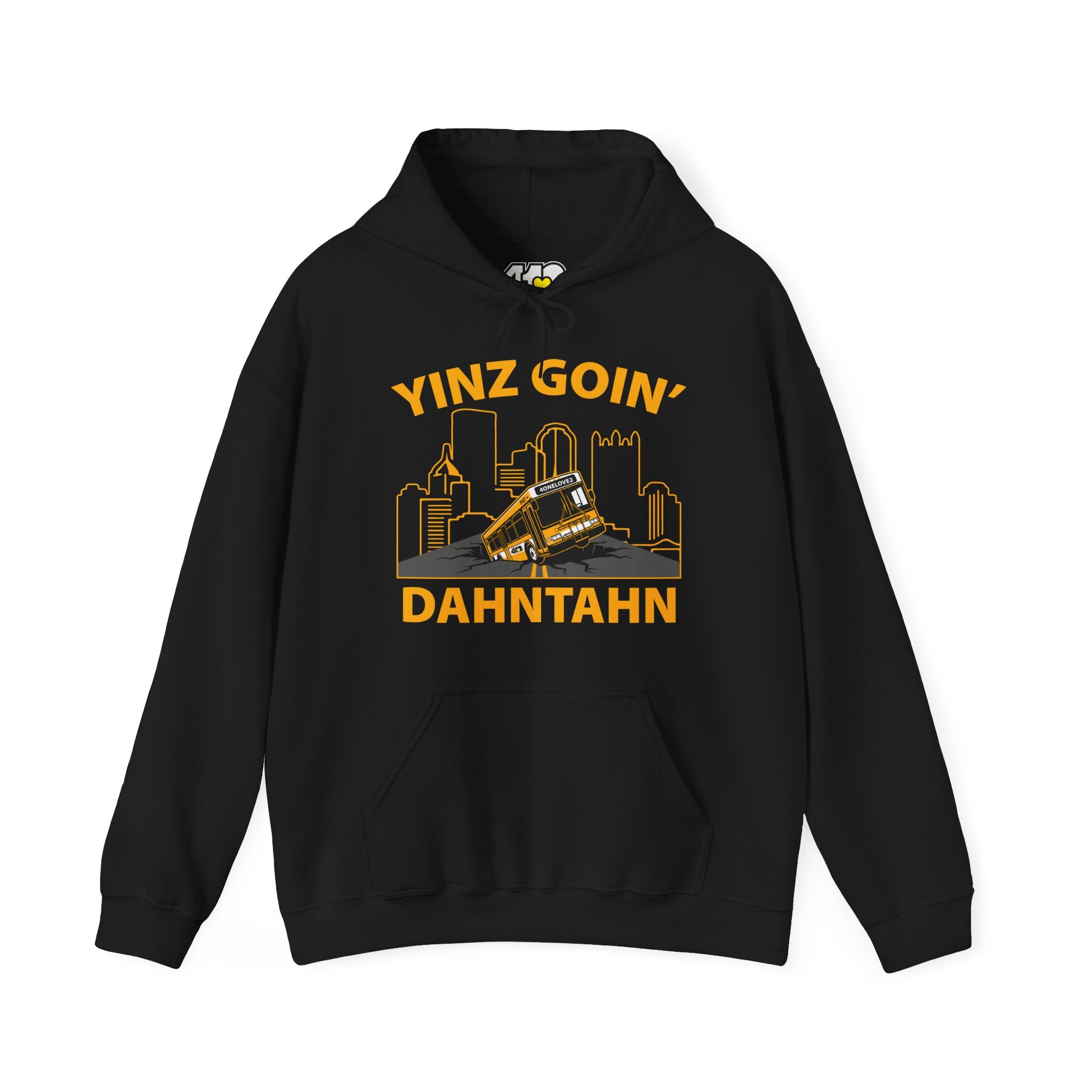 Yinz Goin' Dahntahn Hoodie – dark-heather – Hoodie – 4OneLove2