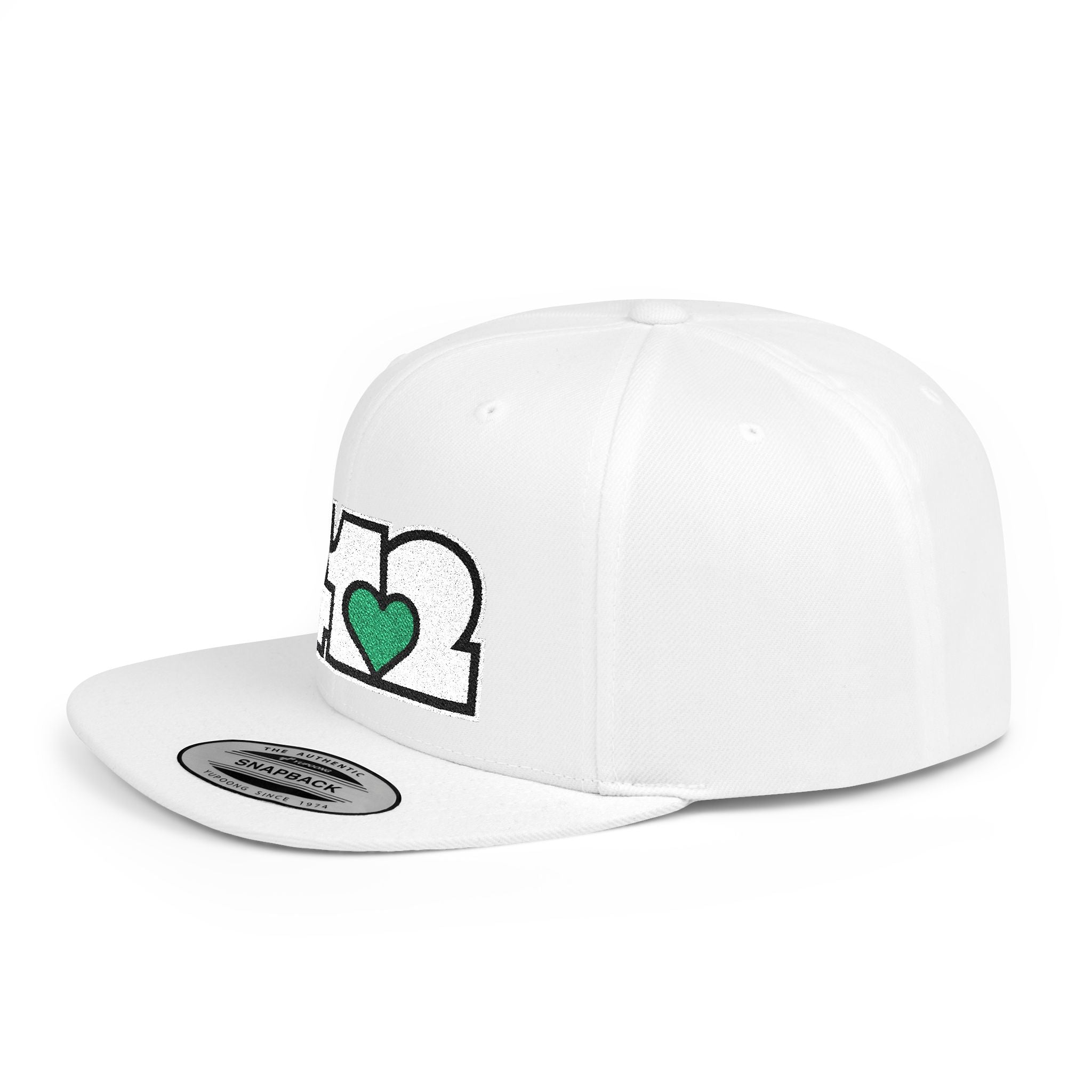 Pittsburgh 412 White & Green Embroidered Flat Bill Snapback Hat