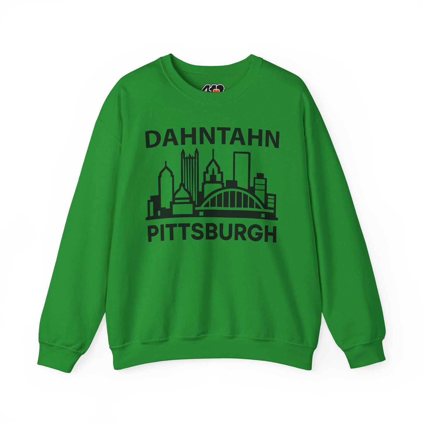 Dahntahn Pittsburgh Adult Sweatshirt  -  Black Logo