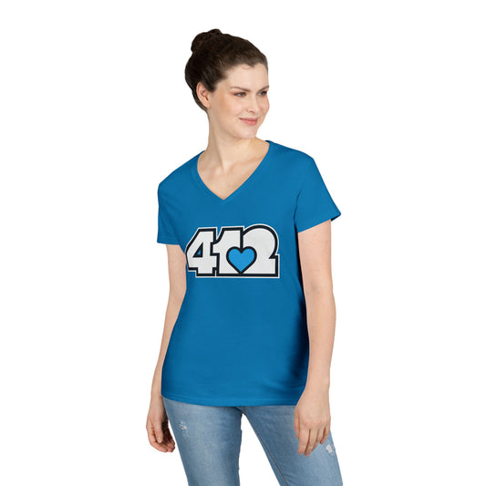 Blue Heart Women’s V-Neck