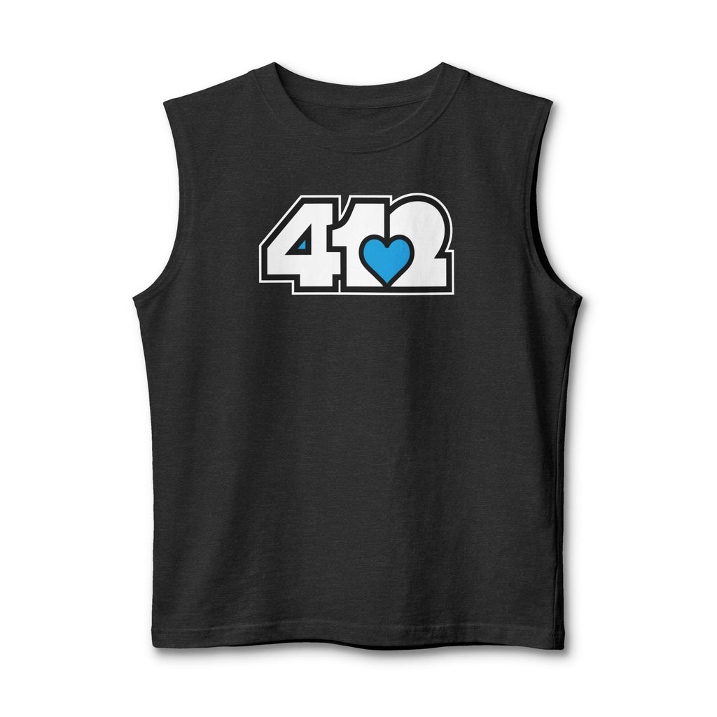 Pittsburgh Sleeveless Tee | Signature White Blue 412 | 4OneLove2