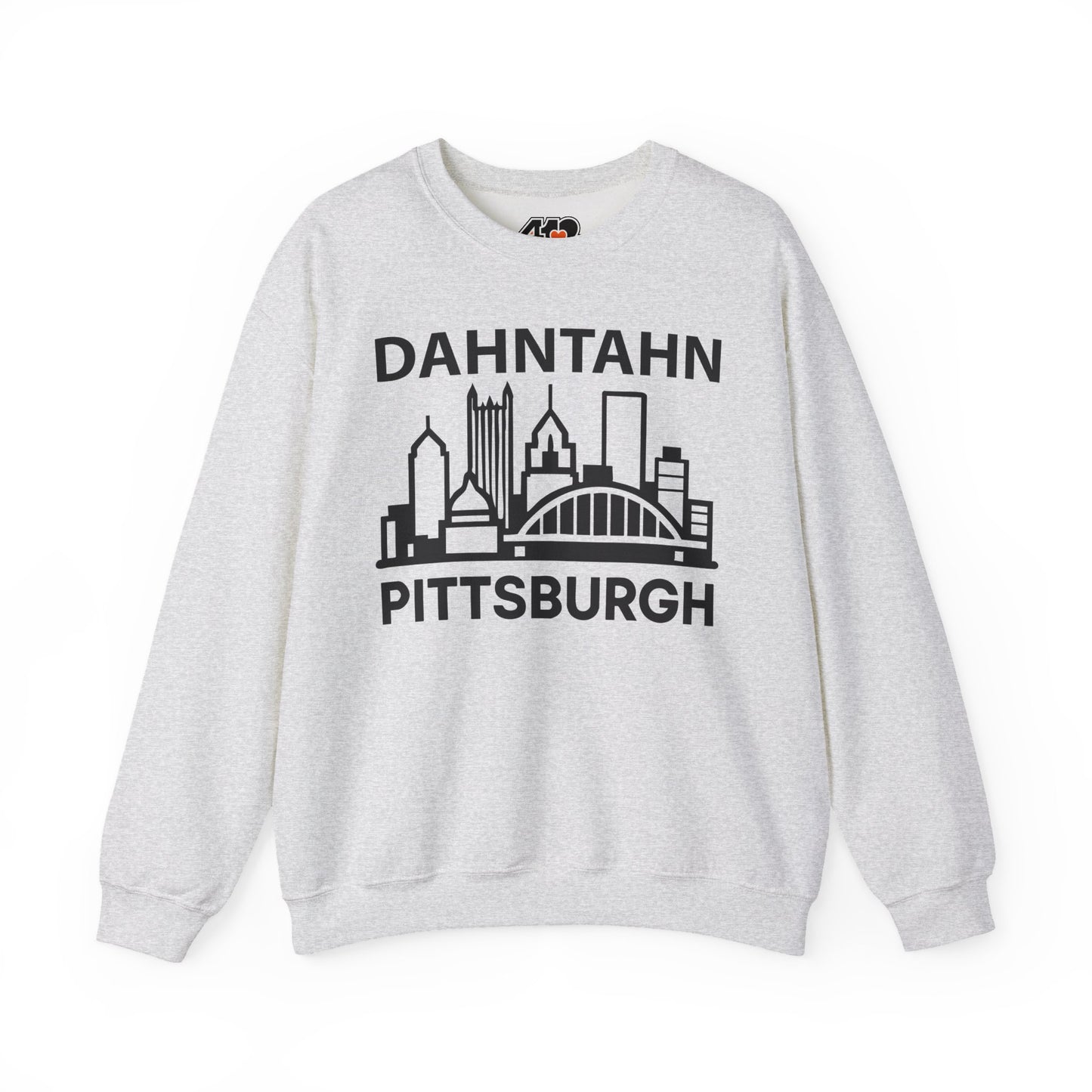 Dahntahn Pittsburgh Adult Sweatshirt  -  Black Logo