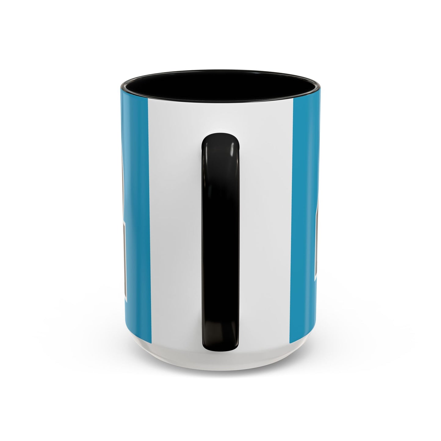 412 Collectible Mug - Blue Heart, White Logo