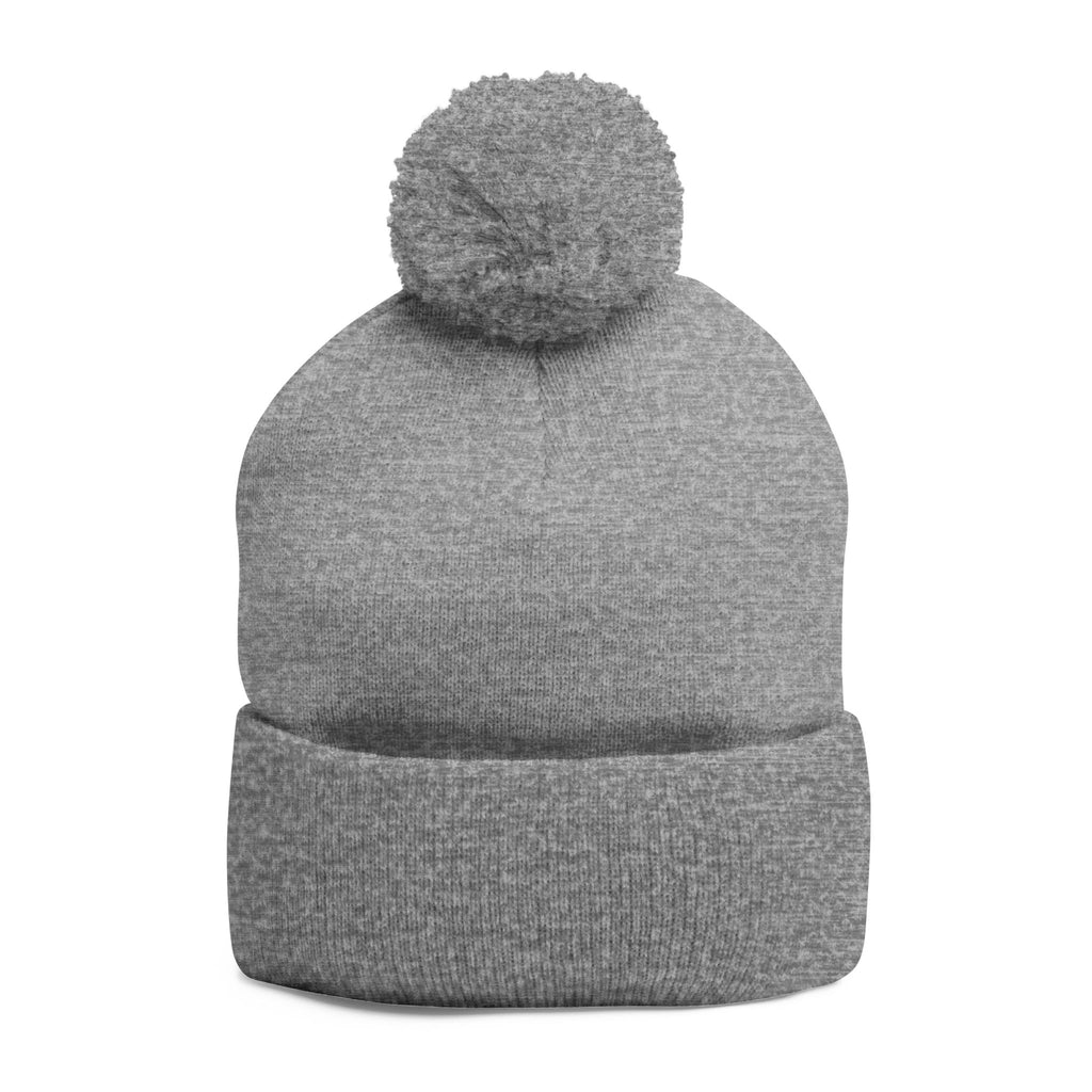 Pittsburgh 412 White Green Heart Embroidered Pom Beanie
