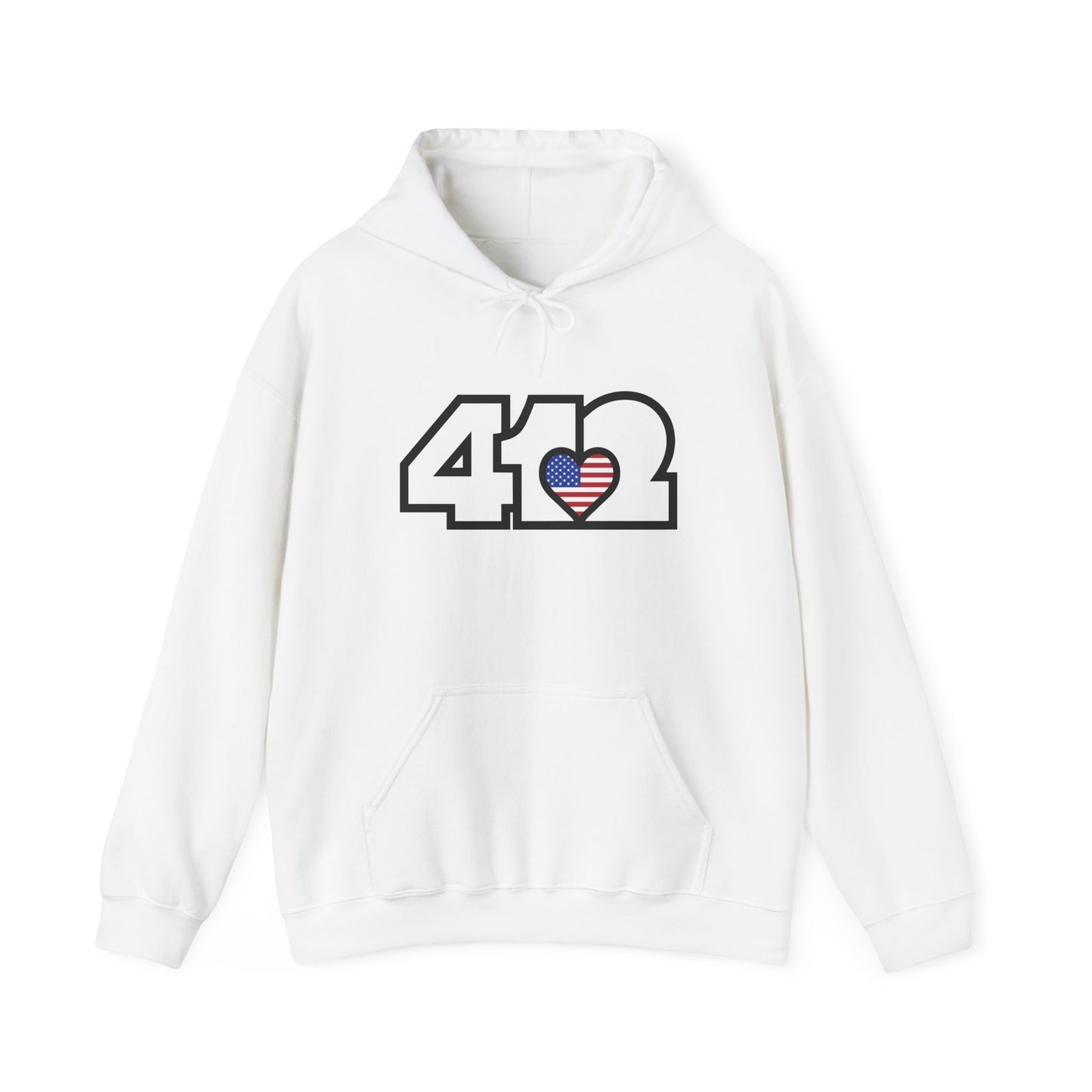 412 Stars & Stripes Class Fit Adult Hoodie - White Logo