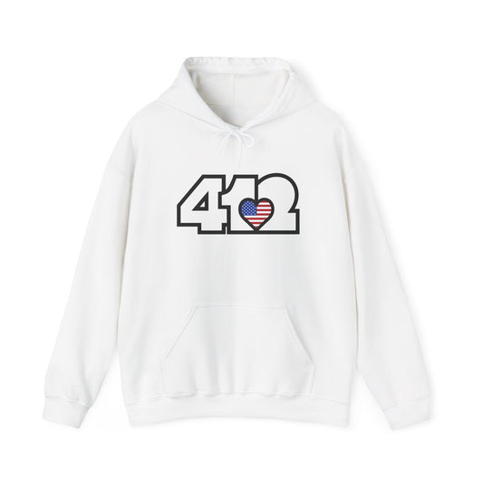 412 Stars & Stripes Class Fit Adult Hoodie - White Logo