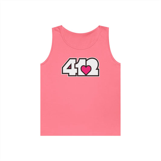 Pink Heart Cotton Tank Top