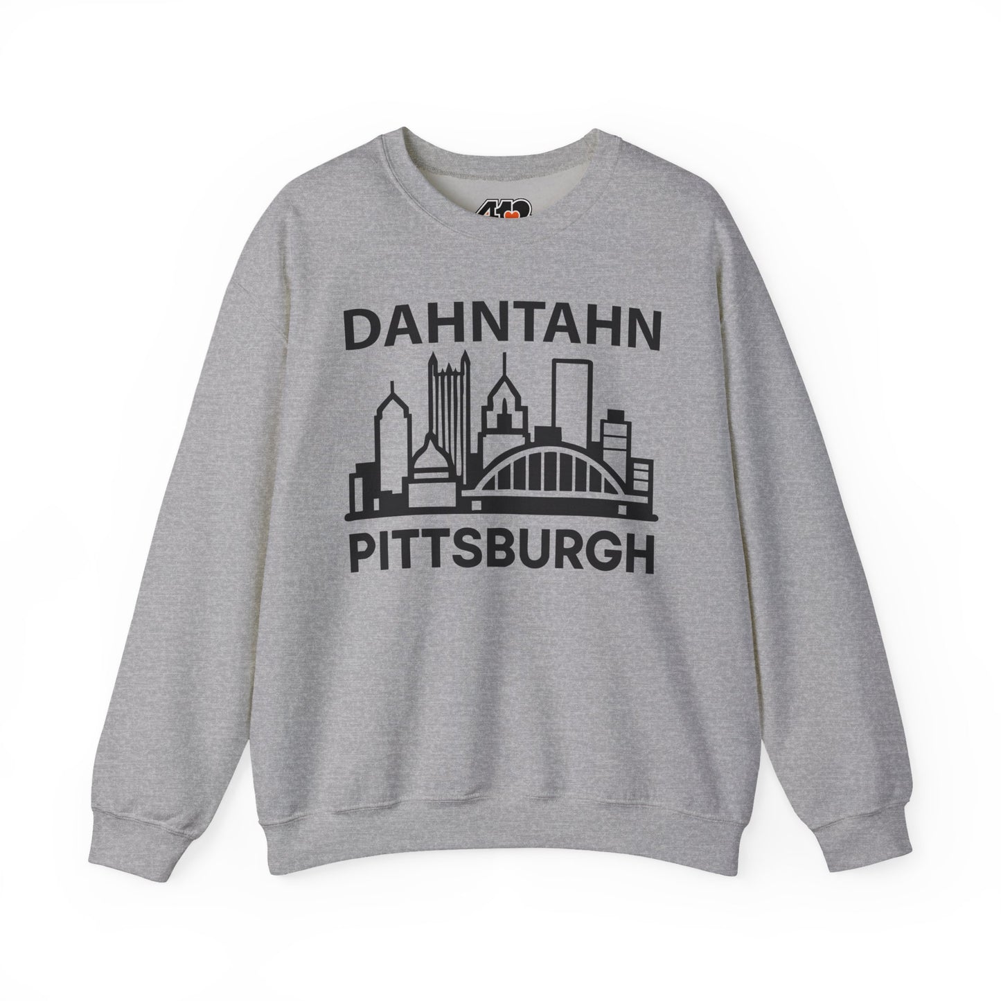Dahntahn Pittsburgh Adult Sweatshirt  -  Black Logo