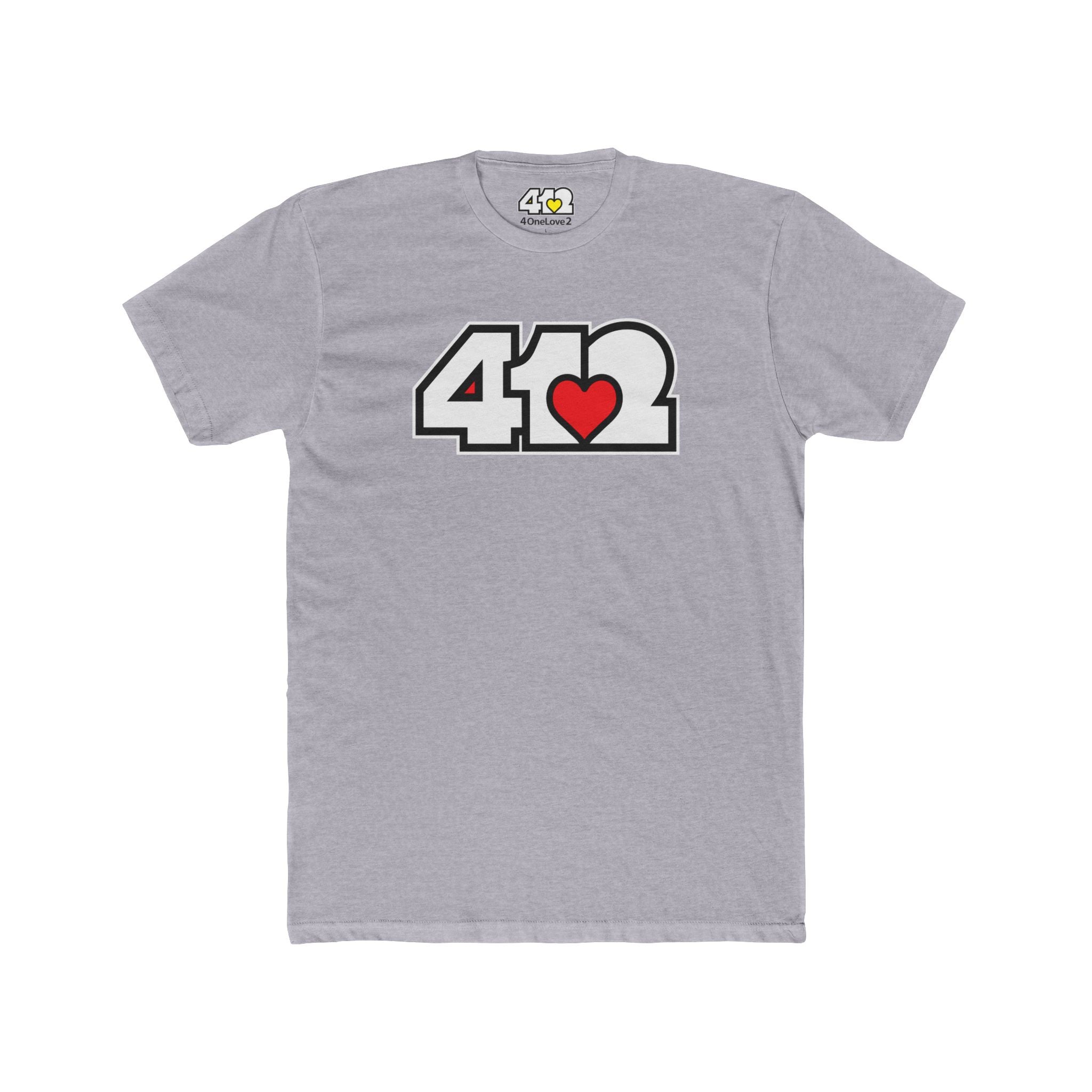 Pittsburgh Signature White Red 412 Unisex T-Shirt