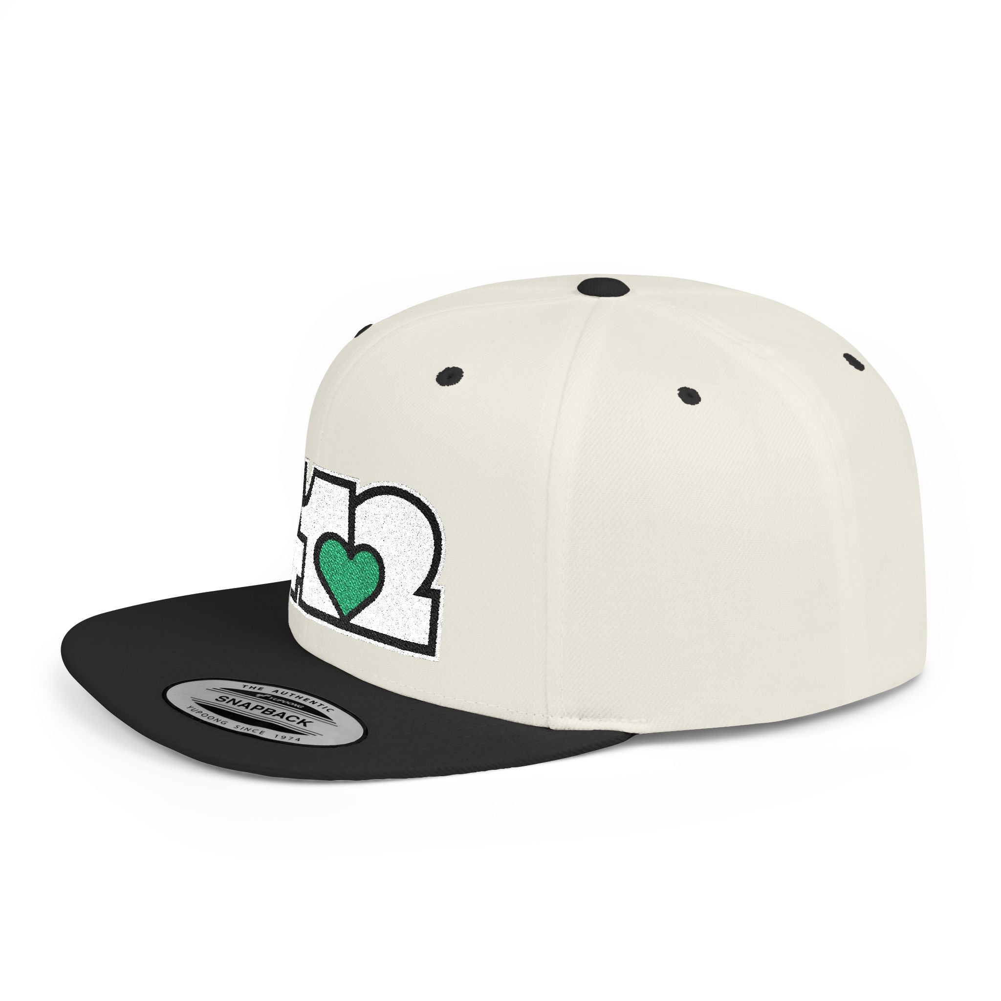 Pittsburgh 412 White & Green Embroidered Flat Bill Snapback Hat