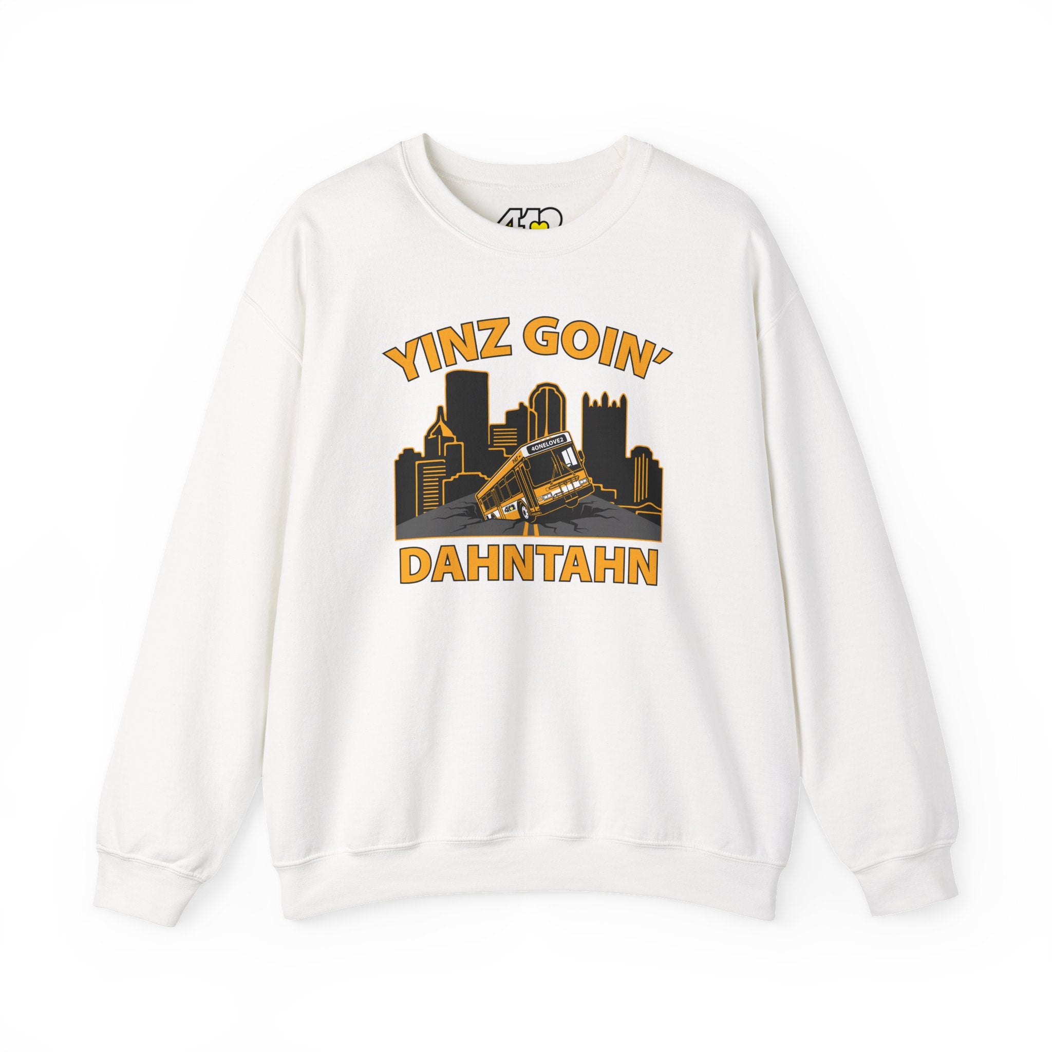 Yinz Goin' Dahntahn Crewneck – ash – Pittsburgh N'AT Hoodies – 4OneLove2