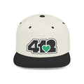 Pittsburgh 412 Black & Green Embroidered Flat Bill Snapback Hat