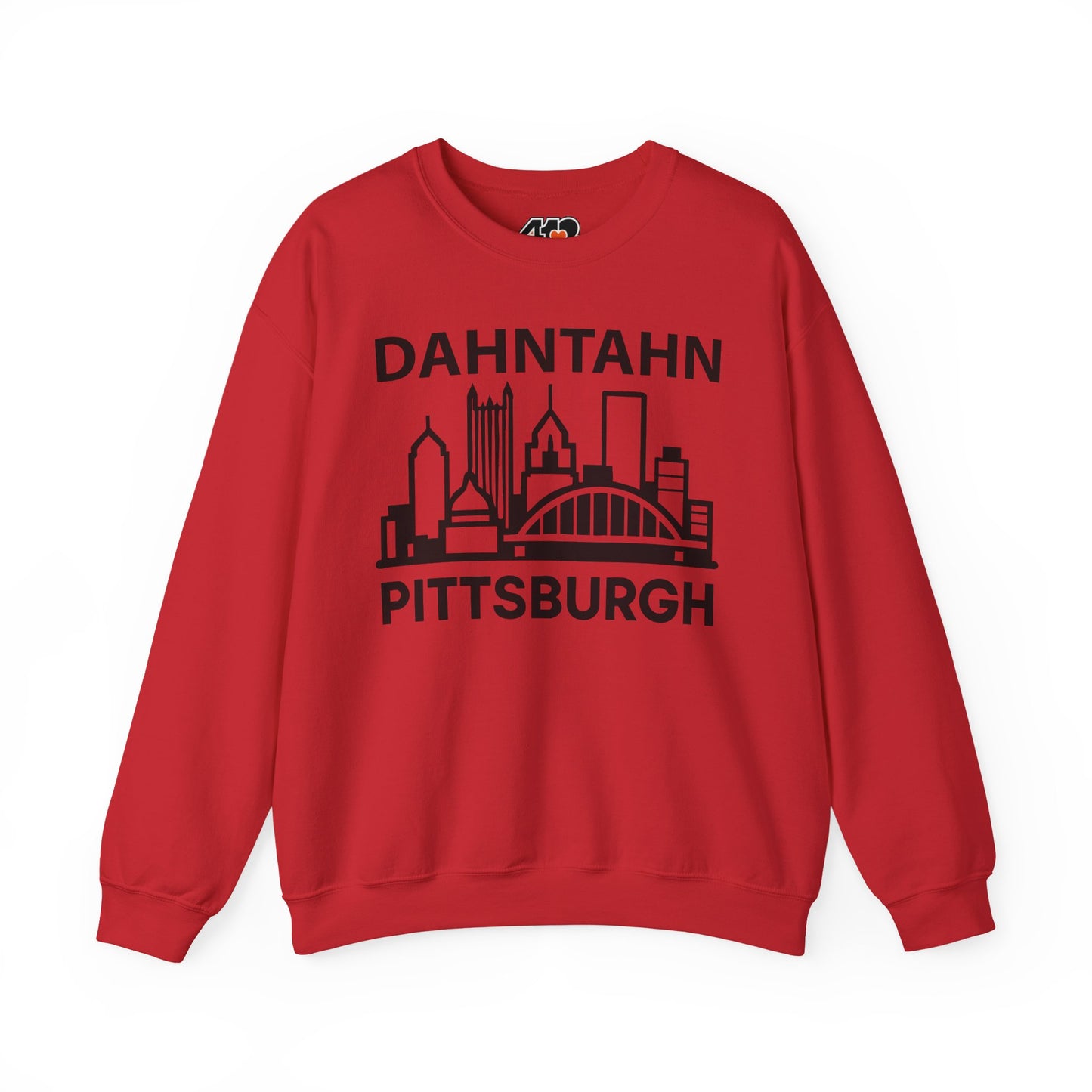Dahntahn Pittsburgh Adult Sweatshirt  -  Black Logo
