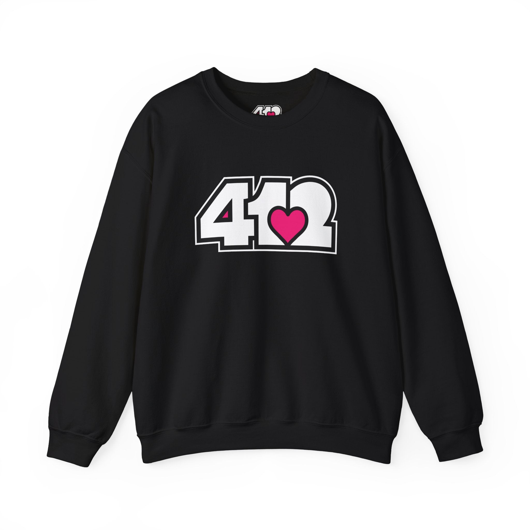 Pittsburgh Signature White Pink 412 Unisex Crewneck Sweatshirt