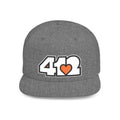 Pittsburgh 412 White & Orange Embroidered Flat Bill Snapback Hat