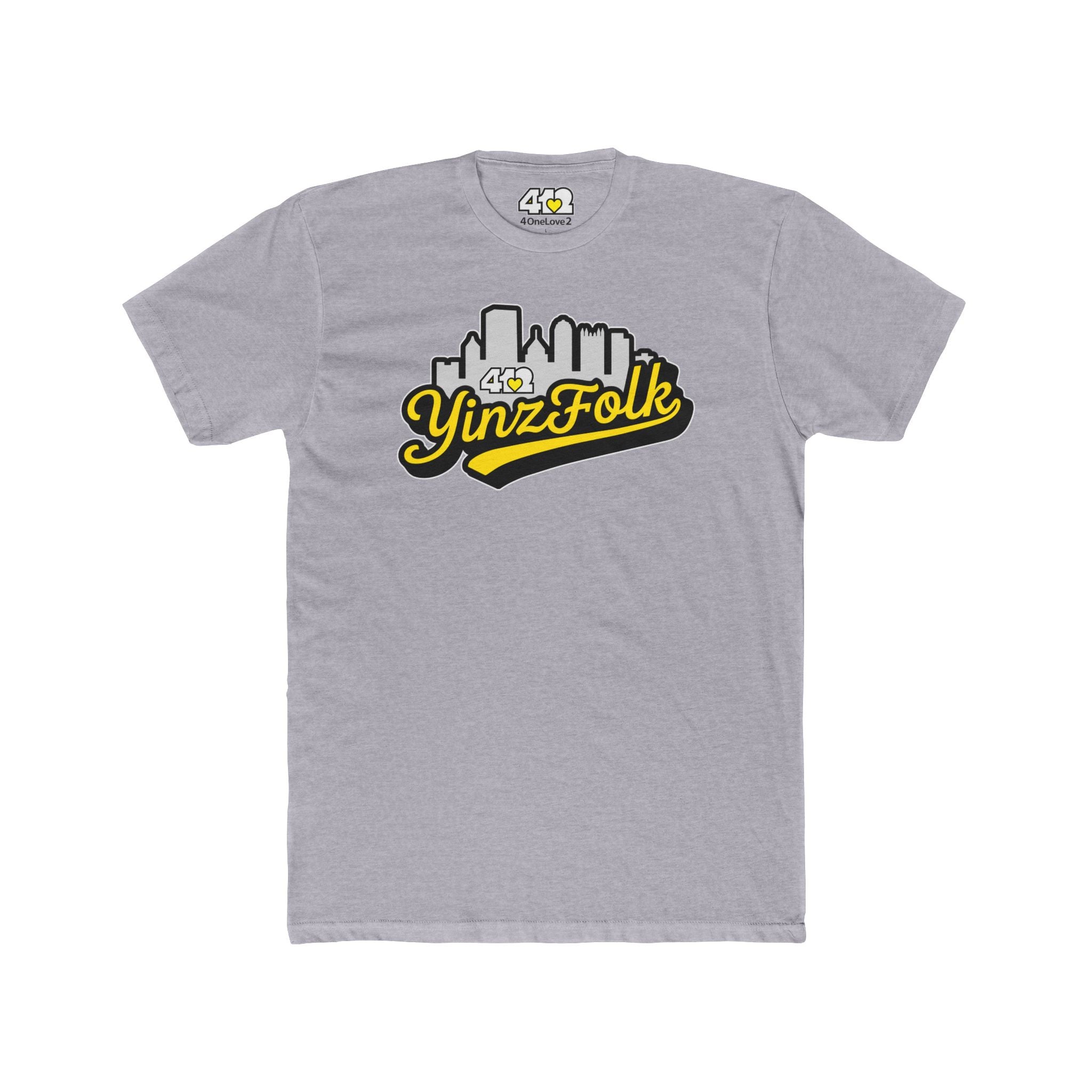 Yinz Folk T?Shirt – heather-gray – Pittsburgh N'AT T-Shirts – 4OneLove2