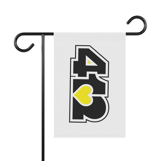 412 Garden Banner - Yellow Heart, Black Logo