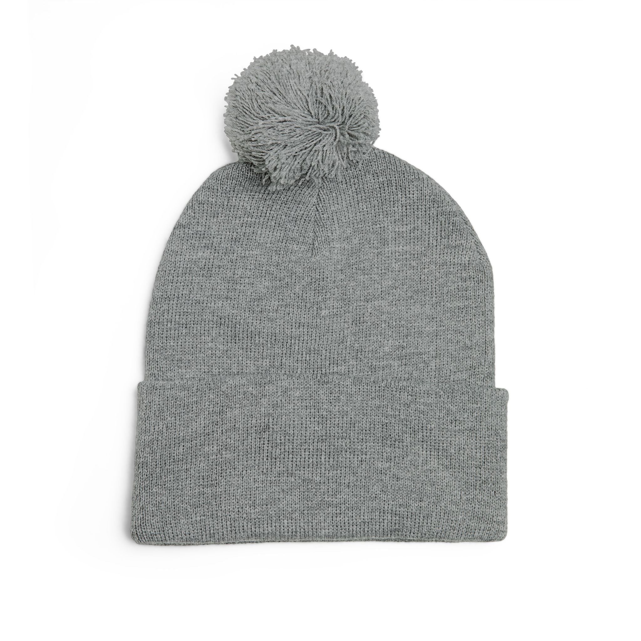 Pittsburgh 412 White Green Heart Embroidered Pom Beanie