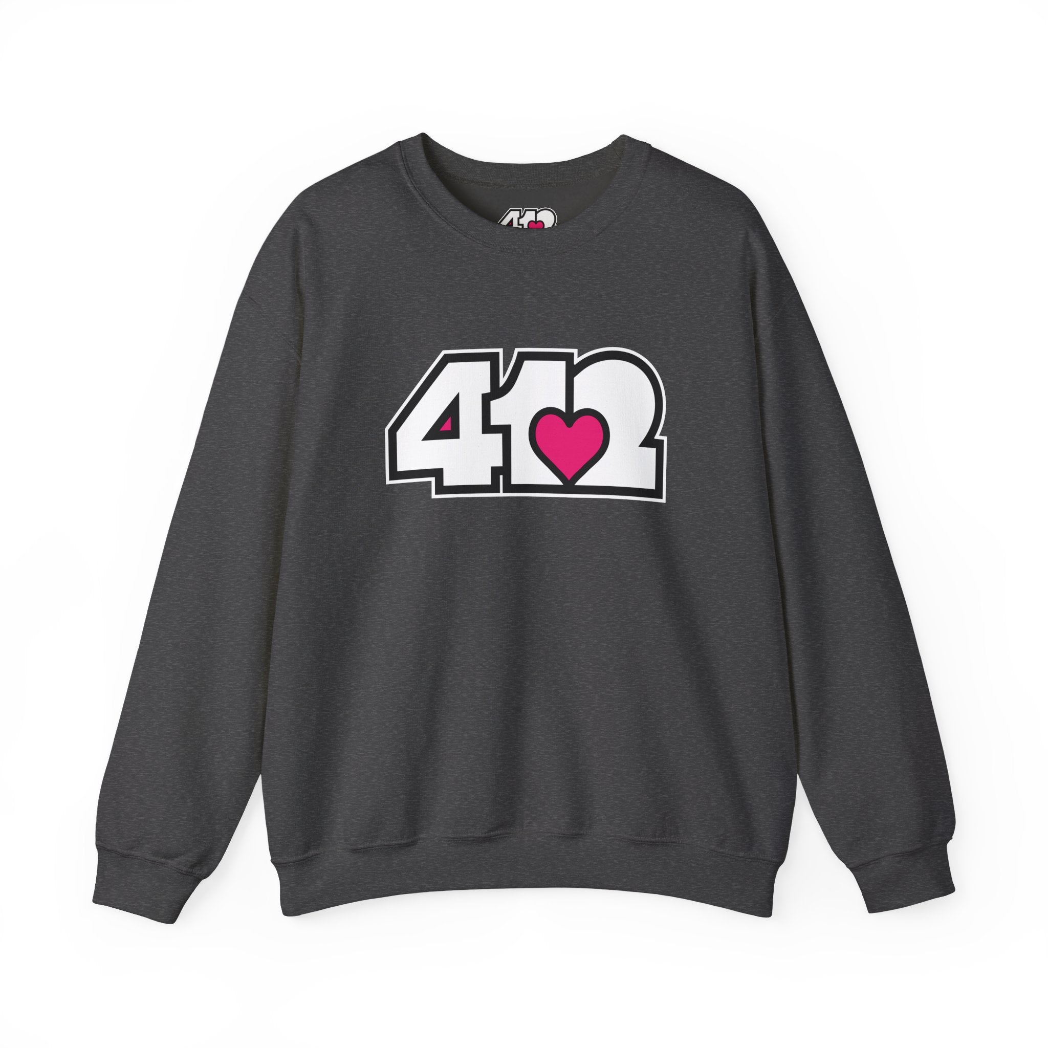 Pittsburgh Signature White Pink 412 Unisex Crewneck Sweatshirt