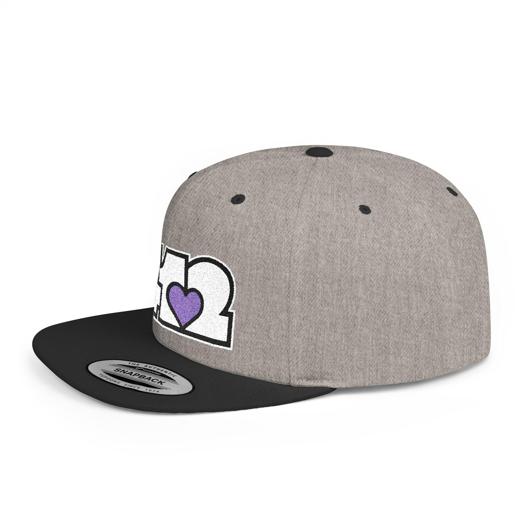 Pittsburgh 412 White & Purple Embroidered Flat Bill Snapback Hat