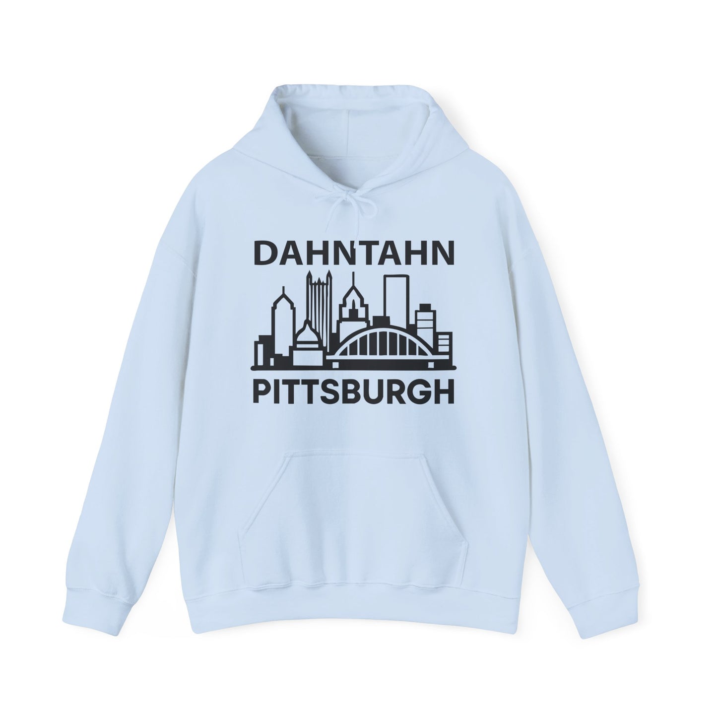 Dahntahn Pittsburgh Adult Hoodie - Black Logo