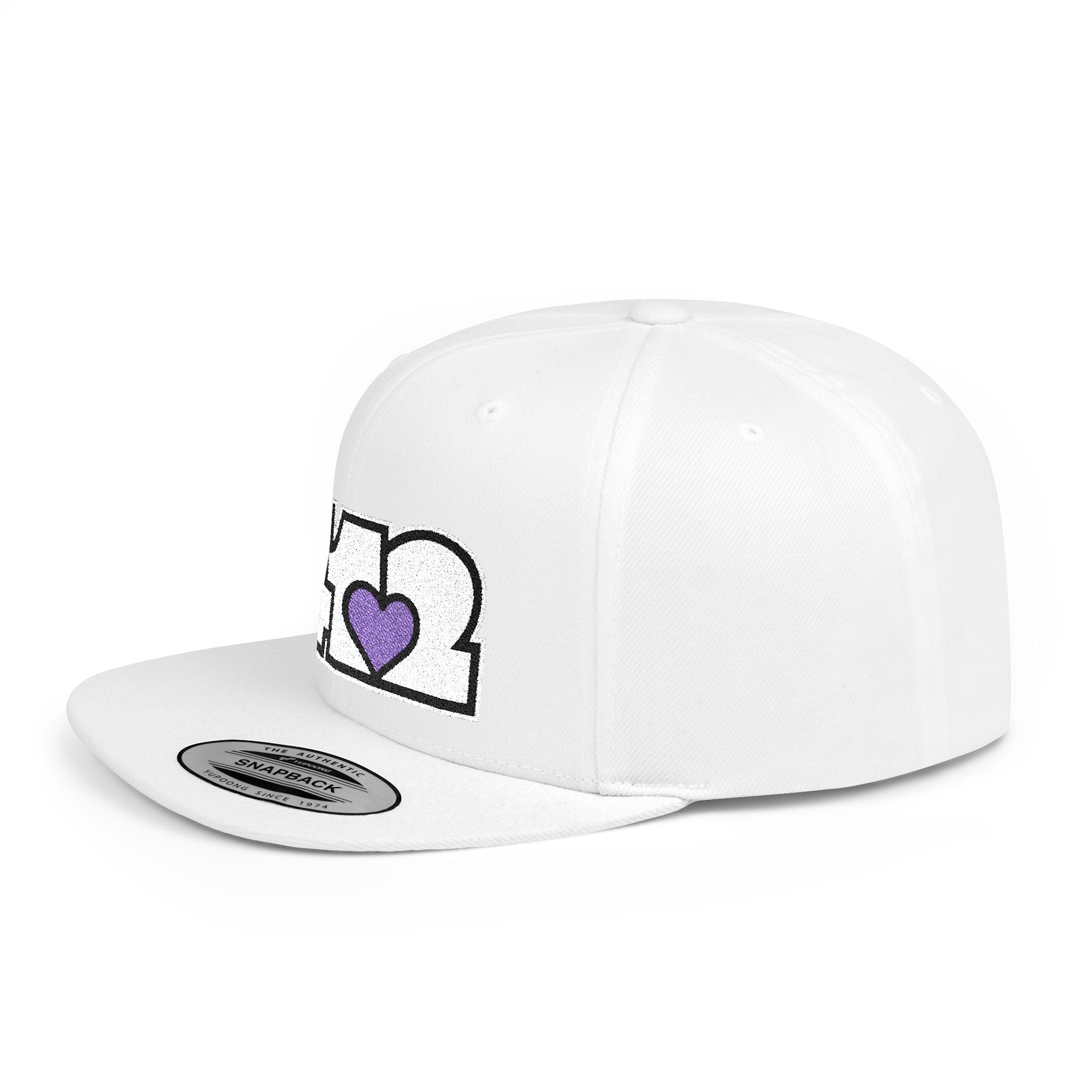 Pittsburgh 412 White & Purple Embroidered Flat Bill Snapback Hat