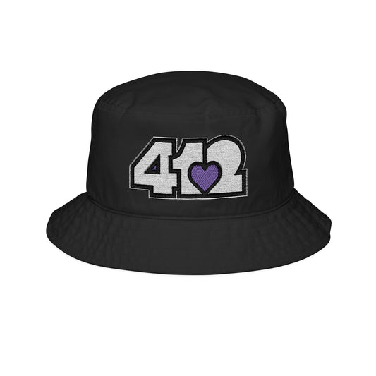 Purple Heart Embroidered Bucket Hat