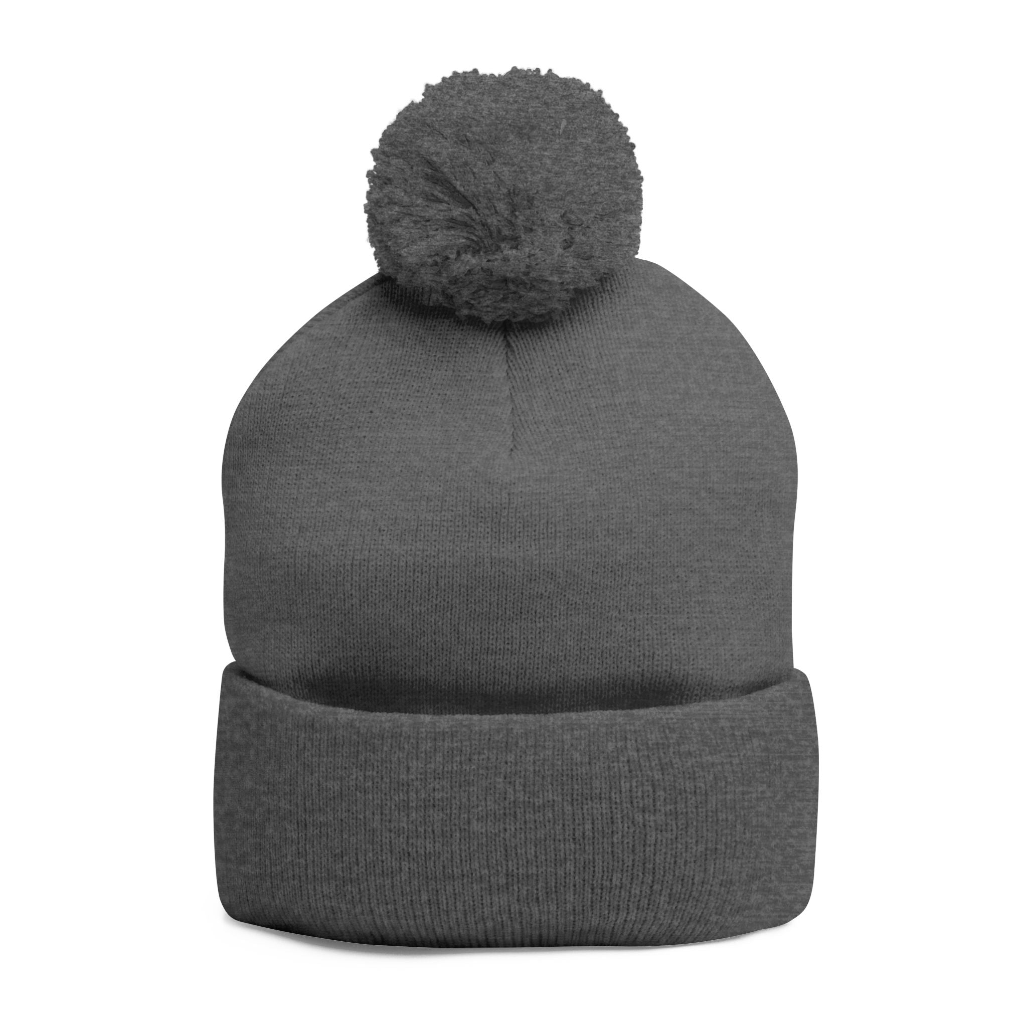 Pittsburgh 412 White Green Heart Embroidered Pom Beanie