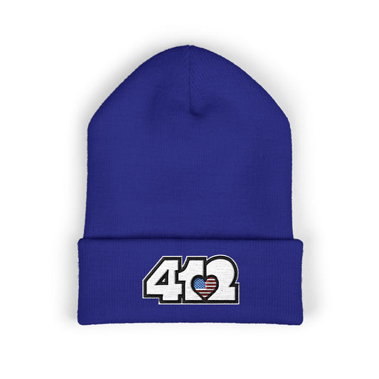 Stars & Stripes Embroidered Beanie Hat