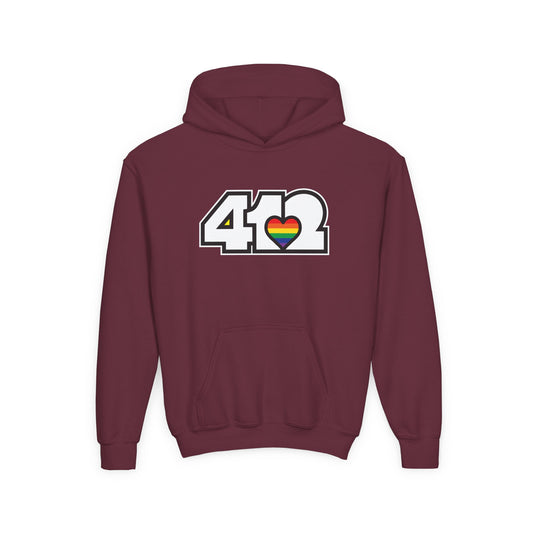 Rainbow Heart Youth Hoodie