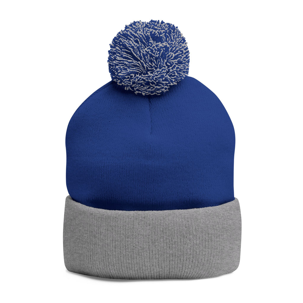 Pittsburgh 412 White Green Heart Embroidered Pom Beanie