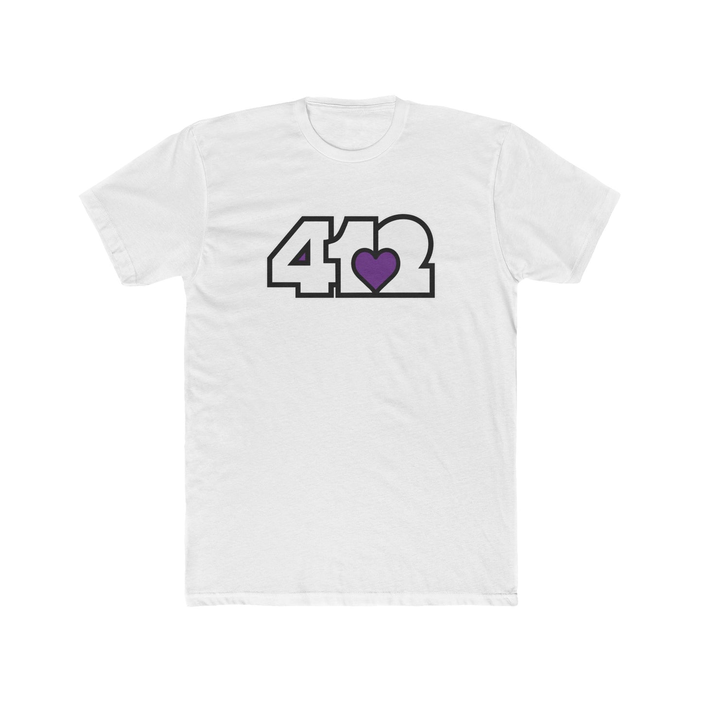 412 Contoured Fit Tee - Purple Heart, White Logo