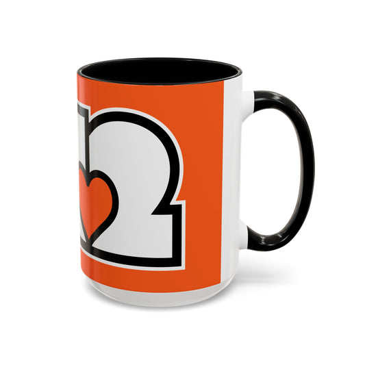 412 Collectible Mug - Orange Heart, White Logo