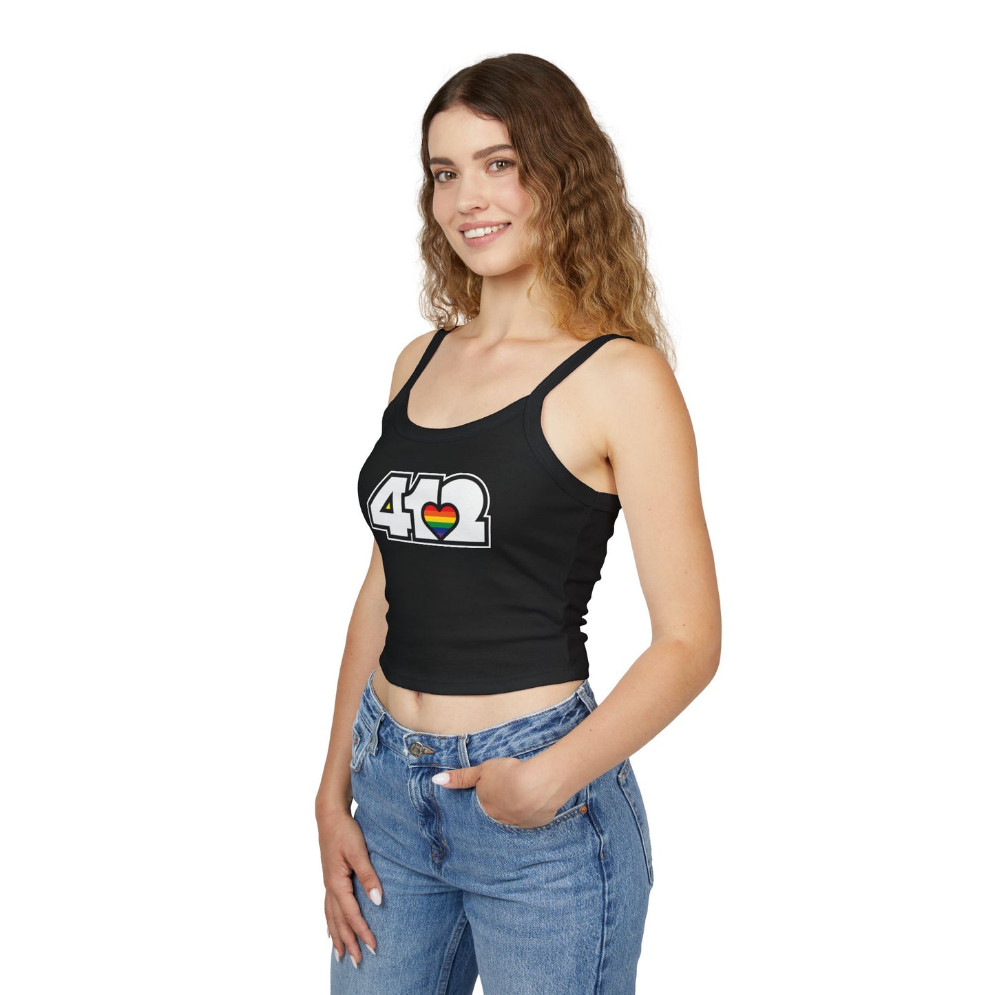 Rainbow Heart Women's Spaghetti Strap Top