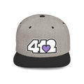 Pittsburgh 412 White & Purple Embroidered Flat Bill Snapback Hat